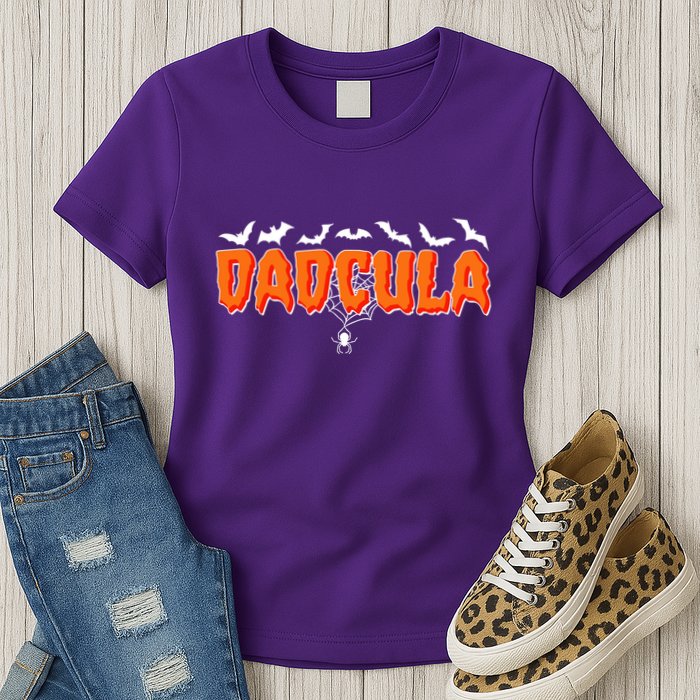 Funny Halloween Dadcula Dracula Womens T-Shirt