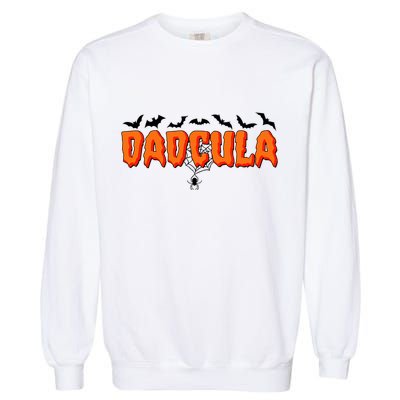 Funny Halloween Dadcula Dracula Garment-Dyed Sweatshirt