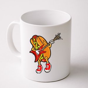 Funny Hot Dog Guitar Player Coffee Mug