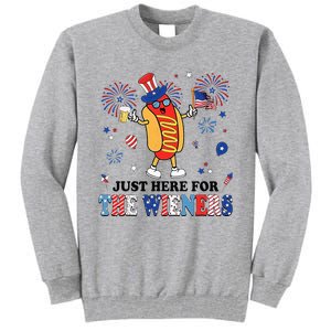 Fireworks Hot Dog I'm Just Here For The Wieners 4th Of July Tall Sweatshirt