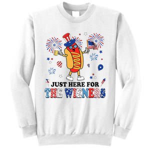 Fireworks Hot Dog I'm Just Here For The Wieners 4th Of July Sweatshirt