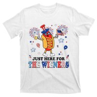 Fireworks Hot Dog I'm Just Here For The Wieners 4th Of July T-Shirt