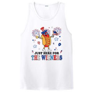 Fireworks Hot Dog I'm Just Here For The Wieners 4th Of July PosiCharge Competitor Tank