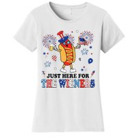 Fireworks Hot Dog I'm Just Here For The Wieners 4th Of July Women's T-Shirt