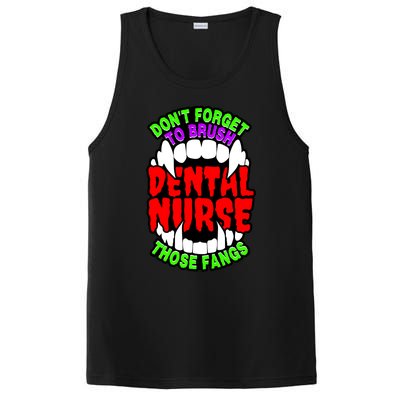 Funny Halloween Dental Nurse Vampire Fangs Brush Teeth Meaningful Gift PosiCharge Competitor Tank