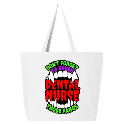 Funny Halloween Dental Nurse Vampire Fangs Brush Teeth Meaningful Gift 25L Jumbo Tote