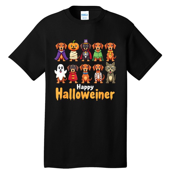 Funny Halloween Dog Lovers Dog Owners Happy Halloweiner Gift Tall T-Shirt