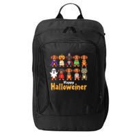 Funny Halloween Dog Lovers Dog Owners Happy Halloweiner Gift City Backpack