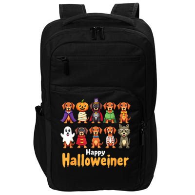 Funny Halloween Dog Lovers Dog Owners Happy Halloweiner Gift Impact Tech Backpack