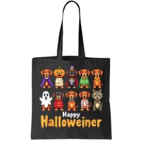 Funny Halloween Dog Lovers Dog Owners Happy Halloweiner Gift Tote Bag