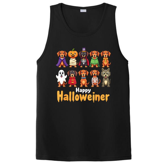 Funny Halloween Dog Lovers Dog Owners Happy Halloweiner Gift PosiCharge Competitor Tank