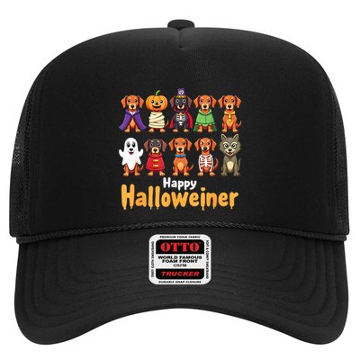 Funny Halloween Dog Lovers Dog Owners Happy Halloweiner Gift Trucker Hat