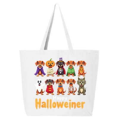 Funny Halloween Dog Lovers Dog Owners Happy Halloweiner Gift 25L Jumbo Tote