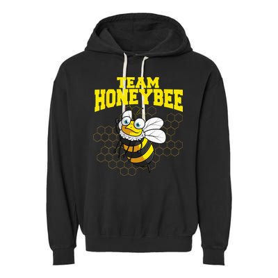 Funny Honeybee Design Bee Lovers Squad Garment-Dyed Fleece Hoodie