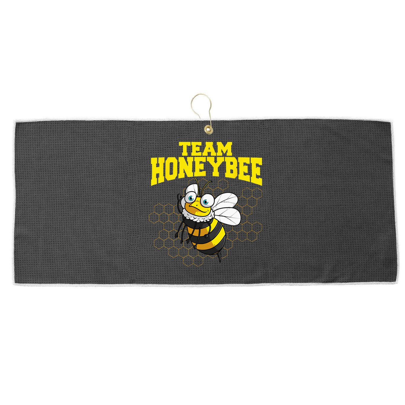 Funny Honeybee Design Bee Lovers Squad Large Microfiber Waffle Golf Towel
