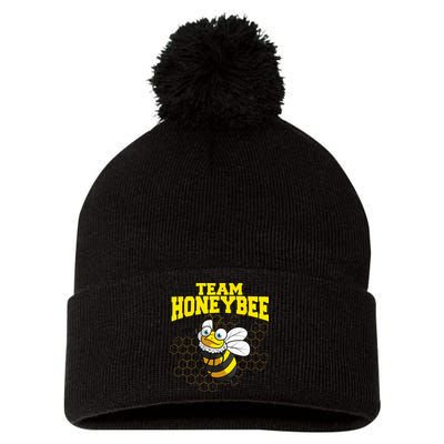 Funny Honeybee Design Bee Lovers Squad Pom Pom 12in Knit Beanie