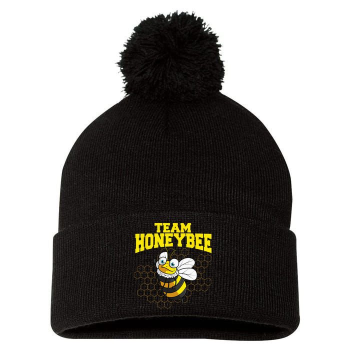 Funny Honeybee Design Bee Lovers Squad Pom Pom 12in Knit Beanie