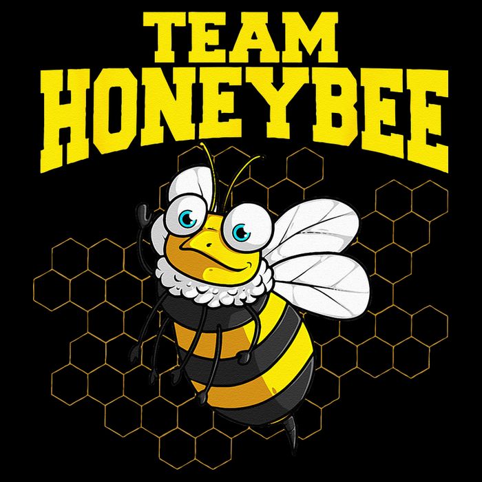 Funny Honeybee Design Bee Lovers Squad Pom Pom 12in Knit Beanie