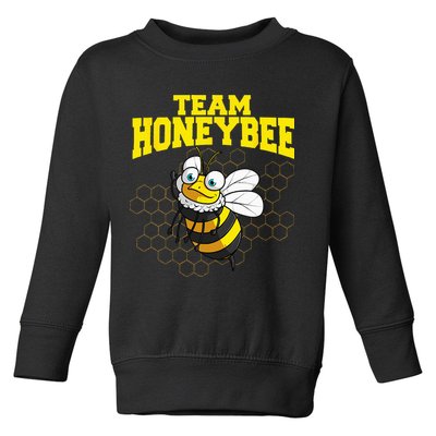 Funny Honeybee Design Bee Lovers Squad Toddler Sweatshirt