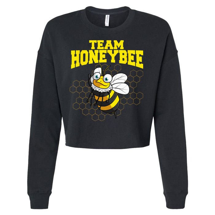 Funny Honeybee Design Bee Lovers Squad Cropped Pullover Crew