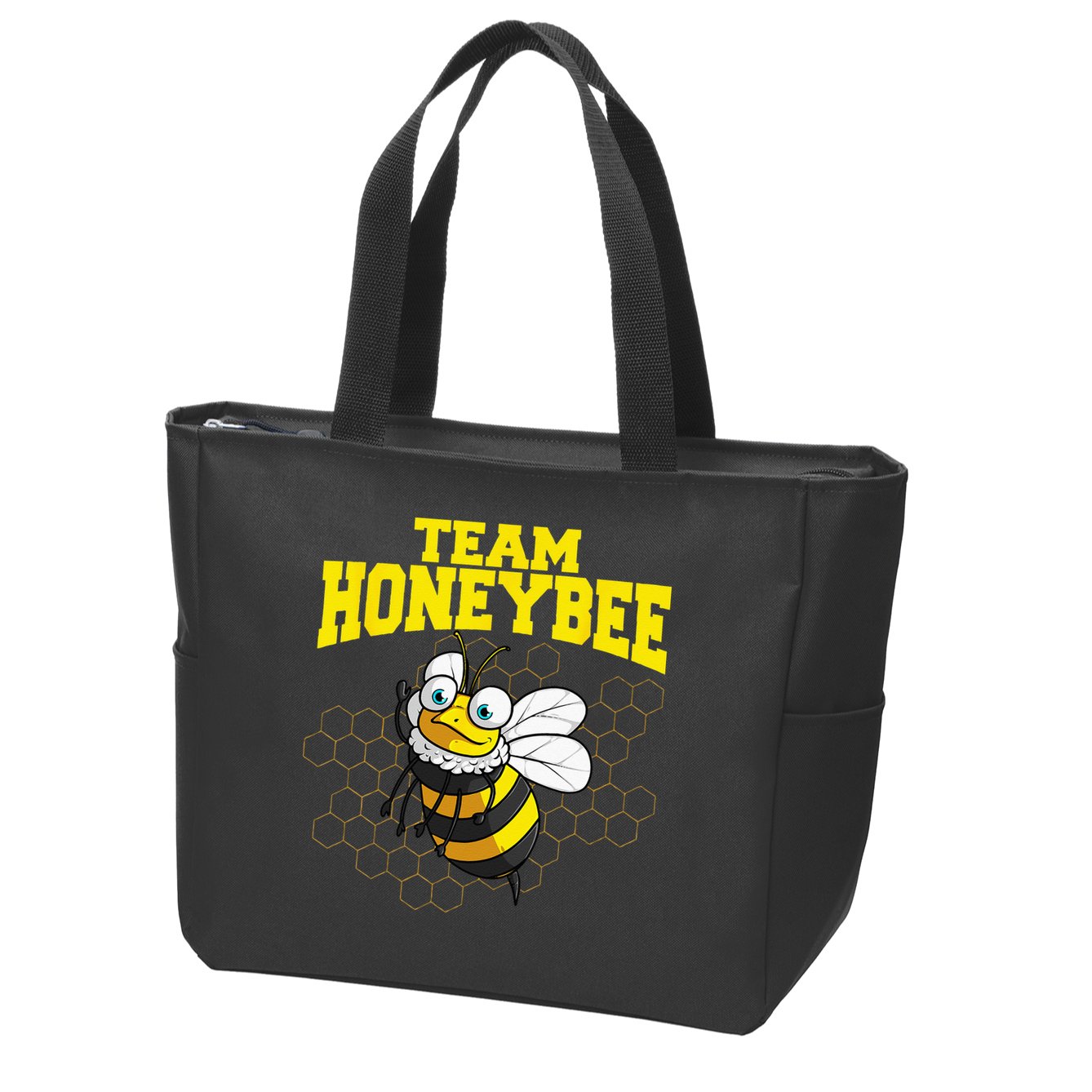 Funny Honeybee Design Bee Lovers Squad Zip Tote Bag