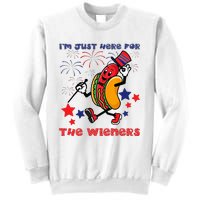 Funny Hot Dog I'm Just Here For The Wieners 4Th Of July Sweatshirt