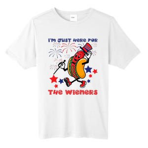 Funny Hot Dog I'm Just Here For The Wieners 4Th Of July Tall Fusion ChromaSoft Performance T-Shirt