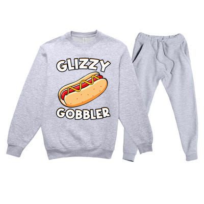 Funny Hot Dog Glizzy Gobbler Number One Glizzy Gladiator Premium Crewneck Sweatsuit Set