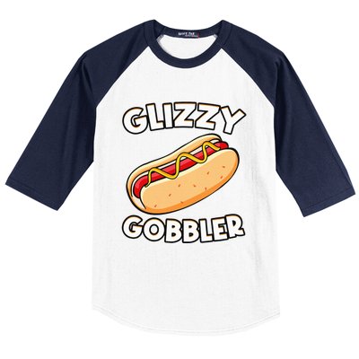 Funny Hot Dog Glizzy Gobbler Number One Glizzy Gladiator Baseball Sleeve Shirt