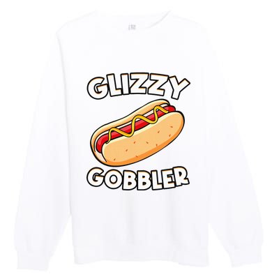 Funny Hot Dog Glizzy Gobbler Number One Glizzy Gladiator Premium Crewneck Sweatshirt