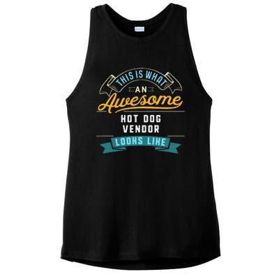 Funny Hot Dog Vendor Awesome Job Occupation Graduation Ladies PosiCharge Tri-Blend Wicking Tank