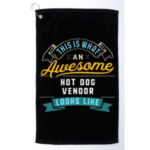 Funny Hot Dog Vendor Awesome Job Occupation Graduation Platinum Collection Golf Towel