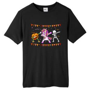 Funny Halloween Dabbing Skeleton Unicorn Zombie Pumpkin Dab Funny Gift Tall Fusion ChromaSoft Performance T-Shirt