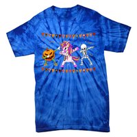 Funny Halloween Dabbing Skeleton Unicorn Zombie Pumpkin Dab Funny Gift Tie-Dye T-Shirt