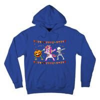 Funny Halloween Dabbing Skeleton Unicorn Zombie Pumpkin Dab Funny Gift Tall Hoodie