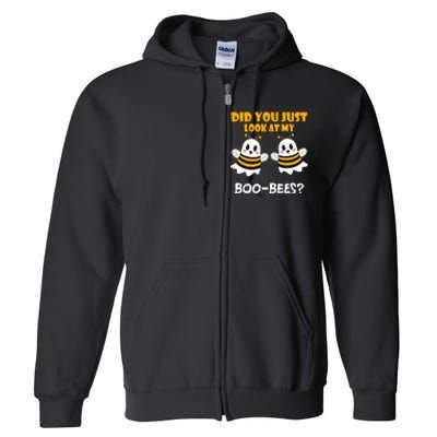 Funny Halloween Did You Just Look At My Boo Bees Full Zip Hoodie