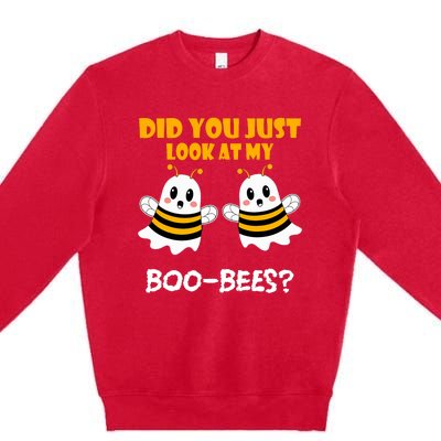 Funny Halloween Did You Just Look At My Boo Bees Premium Crewneck Sweatshirt