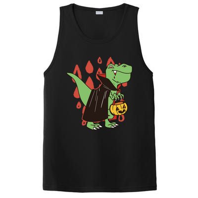 Funny Halloween Dinosaur T Rex Vampire Trick Rawr Treat Gift PosiCharge Competitor Tank