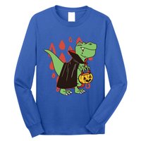 Funny Halloween Dinosaur T Rex Vampire Trick Rawr Treat Gift Long Sleeve Shirt