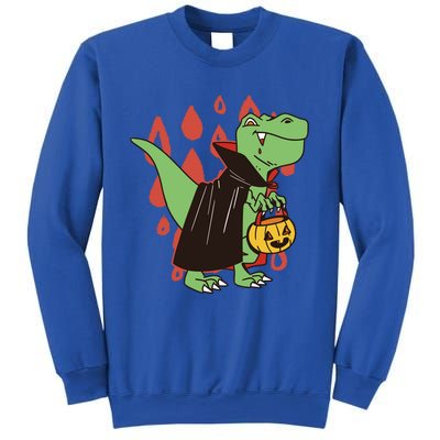 Funny Halloween Dinosaur T Rex Vampire Trick Rawr Treat Gift Sweatshirt