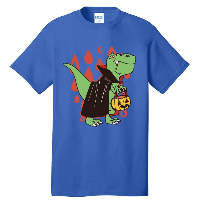 Funny Halloween Dinosaur T Rex Vampire Trick Rawr Treat Gift Tall T-Shirt