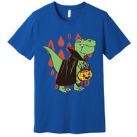 Funny Halloween Dinosaur T Rex Vampire Trick Rawr Treat Gift Premium T-Shirt