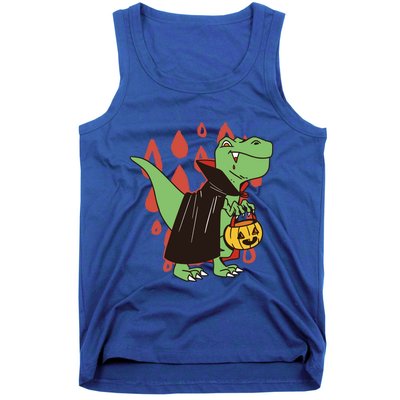 Funny Halloween Dinosaur T Rex Vampire Trick Rawr Treat Gift Tank Top