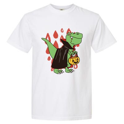 Funny Halloween Dinosaur T Rex Vampire Trick Rawr Treat Gift Garment-Dyed Heavyweight T-Shirt