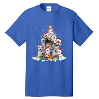 Funny Husky Dog Christmas Tree Cute Xmas Gift Tall T-Shirt