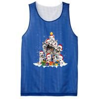 Funny Husky Dog Christmas Tree Cute Xmas Gift Mesh Reversible Basketball Jersey Tank