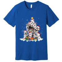 Funny Husky Dog Christmas Tree Cute Xmas Gift Premium T-Shirt