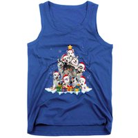 Funny Husky Dog Christmas Tree Cute Xmas Gift Tank Top