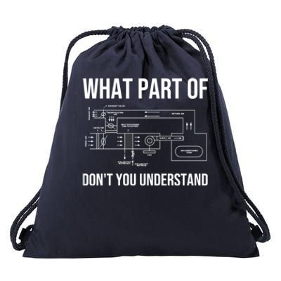 Funny Hvac Design Dad Hvac Installer Engineers Tech Gift Drawstring Bag