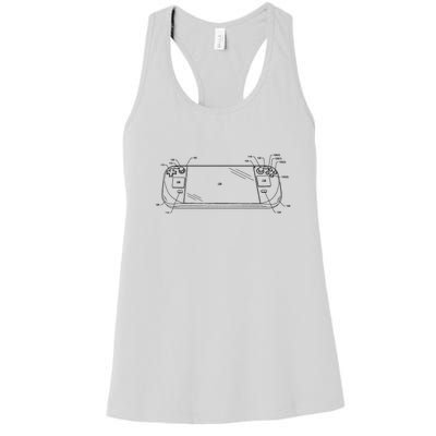 Funny Handheld Deck Gamer Steam Gift Women's Racerback Tank